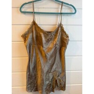 Self Esteem Vintage Y2K Satin & Lace Camisole Top Bronze XL